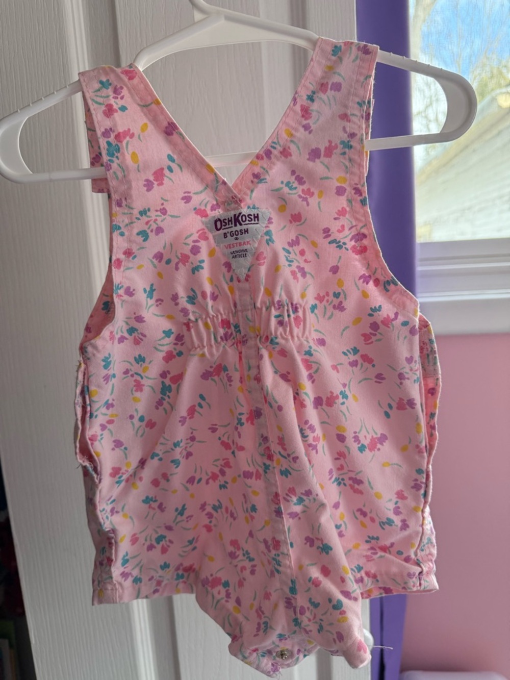 Vintage OshKosh Floral Shortalls - Picture 2 of 6